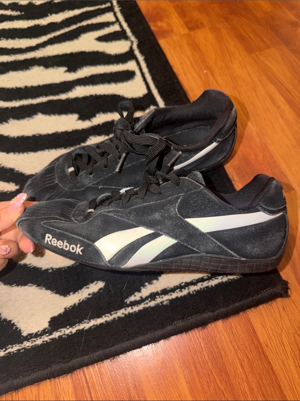 Reebok Black and White womens Athletic Shoes